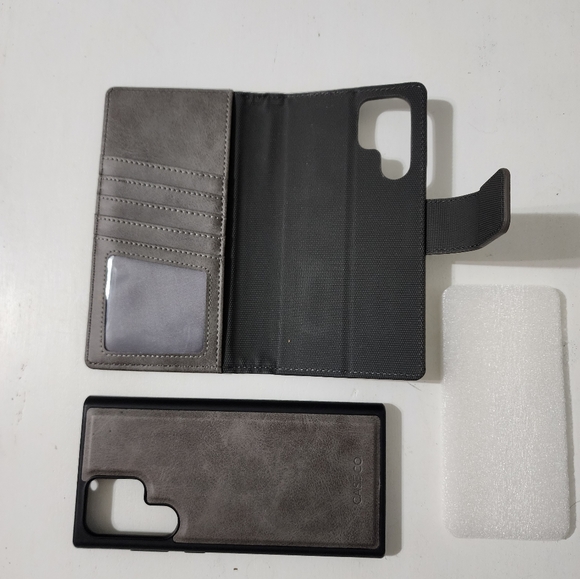Samsung S22 Ultra Phone Case CaseCo 5th Ave Wallet Magnetic Grey & bonus case - Picture 5 of 8